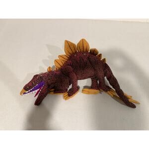 MELISSA & DOUG STEGOSAURUS DINOSAUR HAND PUPPET Purple Plush stuffed Toy